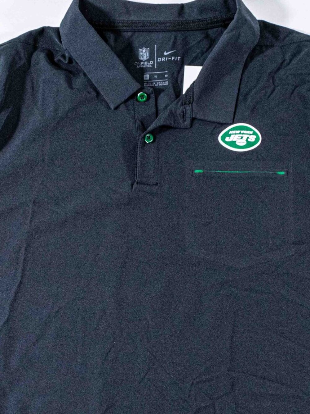 Nike NFL New York Jets Polo Shirt Black XL Football Blokecore Athletic